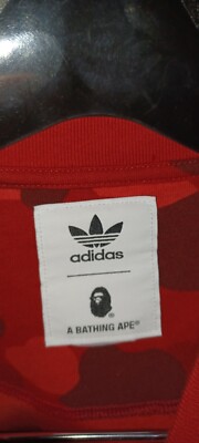 【ベビモン着用】adidas originals × A Bathing Ape T-shirt Bape X Adidas A Bathing Ape Logo T Shirt Camo Orange White