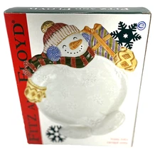 Fitz and Floyd Frosty Folks Cookie Canape’ Plate