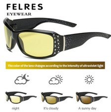Photochromic Polarized Sunglasses For Women Night Vision Driving Glasses New