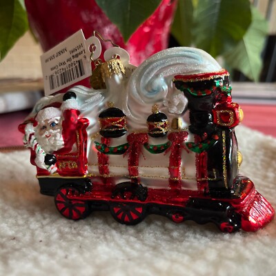 Christopher Radko Train ''Leading The Way'' Santa Gem Rare 2009 NWT 1015091 Poland