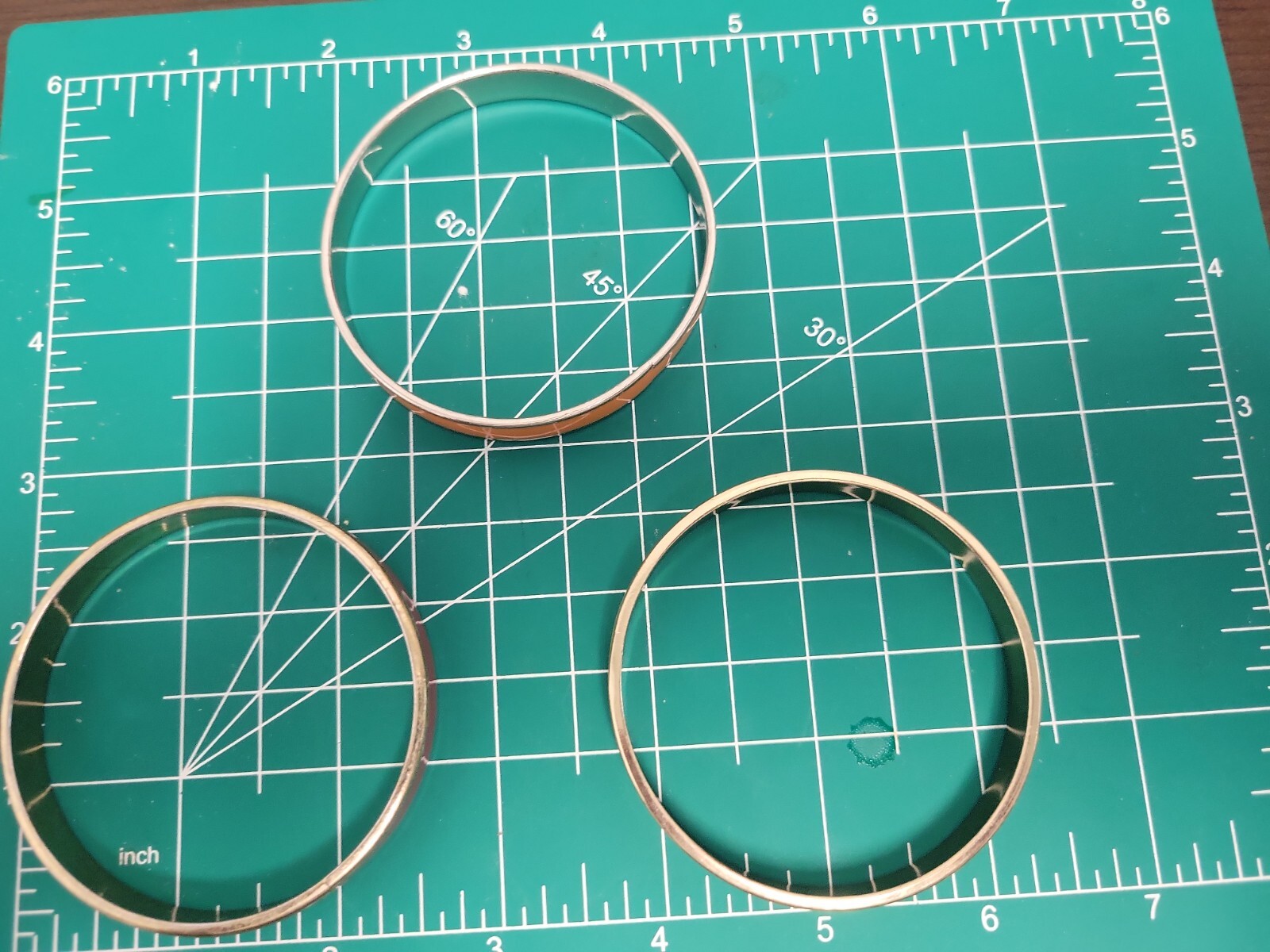 VIntage Enamel Stackable SilverTone Bangle Bracel… - image 6