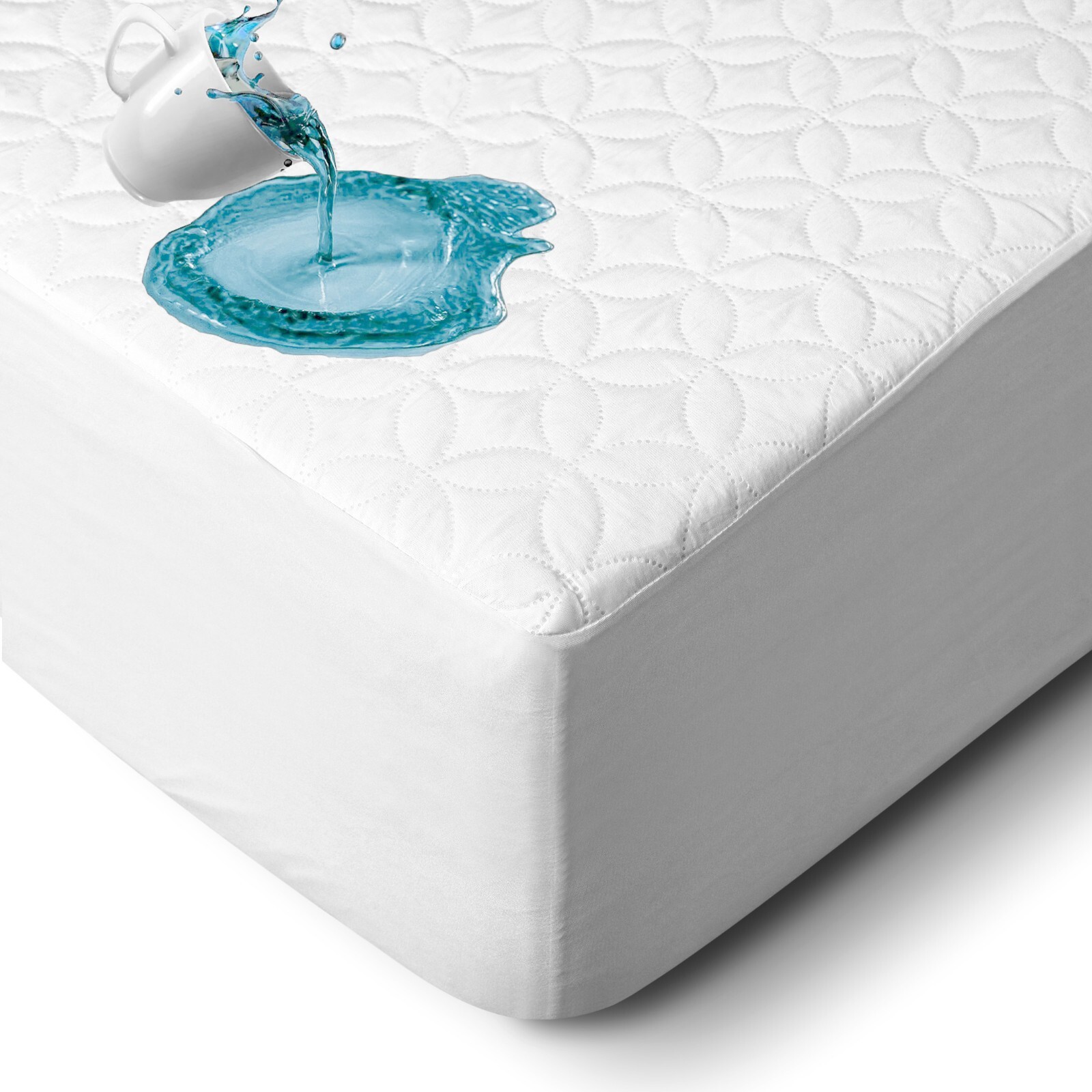 Mattress Protector Waterproof, Quilted Waterproof Mattress Protector Cover Full-image