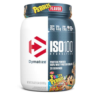 Dymatize ISO100 Hydrolyzed Whey Isolate Protein Powder, Fruity Pebbles