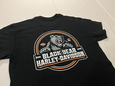 Harley Davidson Motorcycle, Black Bear T-Shirt (Size Medium) Brand New With Tags