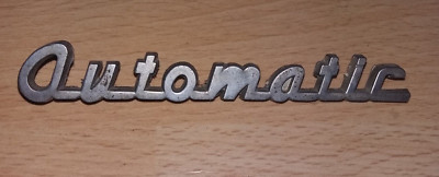 Automatic Car Boot Script Logo Emblem Badge 1970s Classic Original Good Cond.