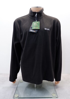 Regatta Mens Half Zip Fleece Size XL Black Sweatshirt BNWTS UK