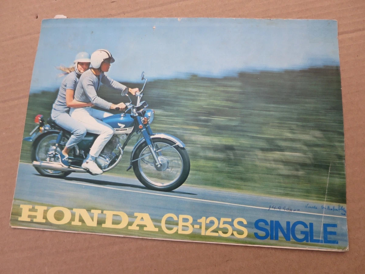 Old Honda CB 125 Single sales brochure motorcycles Japan moto