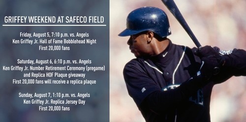 Mike Trout HR #160 GRIFFEY #24 RETIREMENT 2016 Mariners Angels 8/6 Full Ticket - Picture 11 of 19