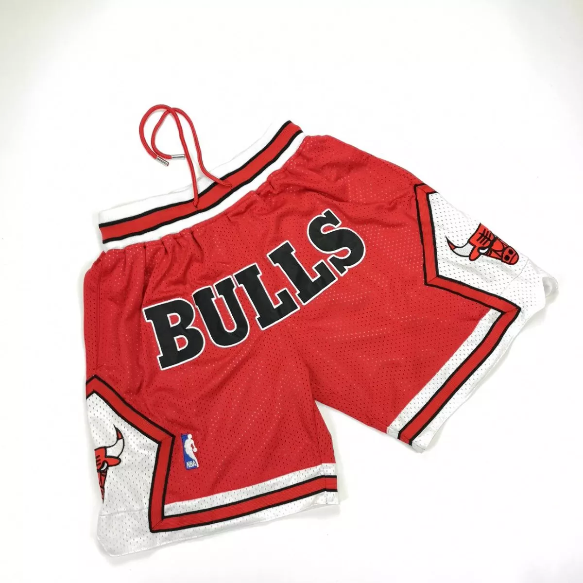 Rare Chicago Bulls Just Don Shorts 1997 1998 Size Small Made in USA NBA Red