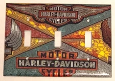 Harley-Davidson MotorCycles Light Switch Outlet Wall Cover Plate Home decor