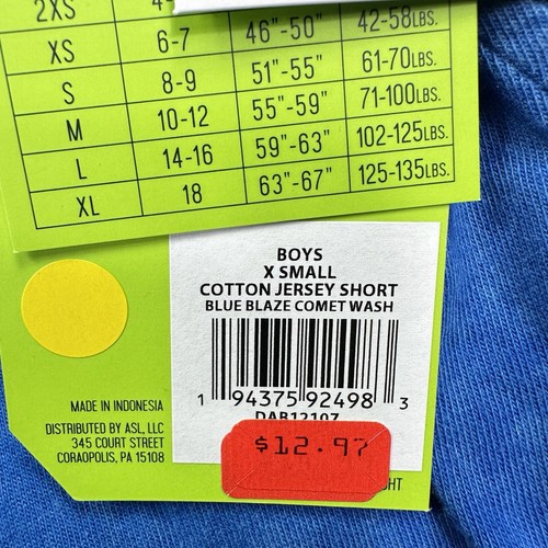 DSG Boys Cotton Jersey Shorts Size XS Youth Blue Comet Wash Everyday Casual - Picture 5 of 6