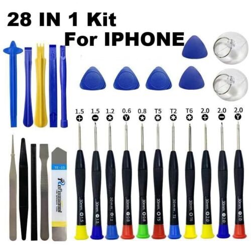 28 tournevis kit d'outils de réparation manuelle iPhone Android à faire soi-même réparation de téléphone portable neuf - Photo 1/7