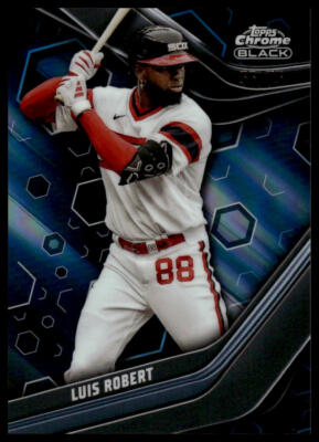 2023 Topps Chrome Black #21 Luis Robert Blue Refractor #/75