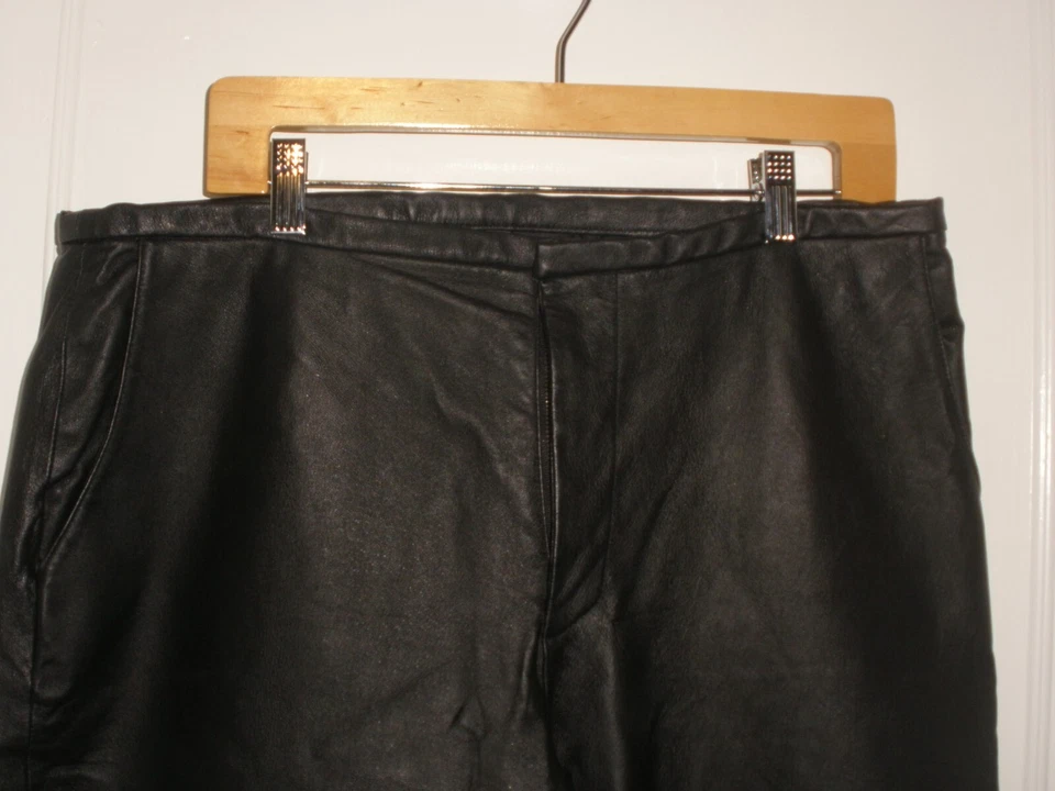 Uniform John Paul Richard Black Leather Pants Size 16 - Image 3 of 4
