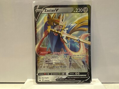 pokemon sword and shield base set best cards Zacian V - 138/202 Sword & Shield Base Set Ultra Rare Pokemon TCG LP 0910  #162