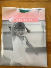 CAPEZIO Children's NYLON Runproof TIGHTS Footed, 3C Pick Your Size Kelly Green