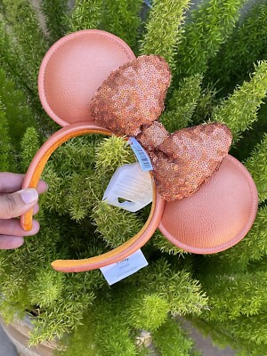 Disney Loungefly Minnie Mouse Sequined Peach Punch Ear Headband 105733-1.png main image 2