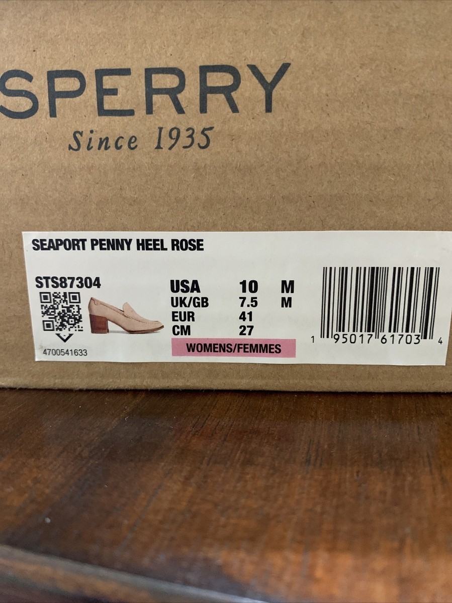 Sperry Women's Top Sider Seaport Penny Heel Rose Heels Size 10 | eBay