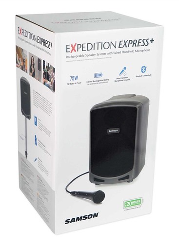 Samson Expedition Express+ Portable PA Rechargeable Bluetooth Speaker+Mic+Stand - Picture 5 of 12