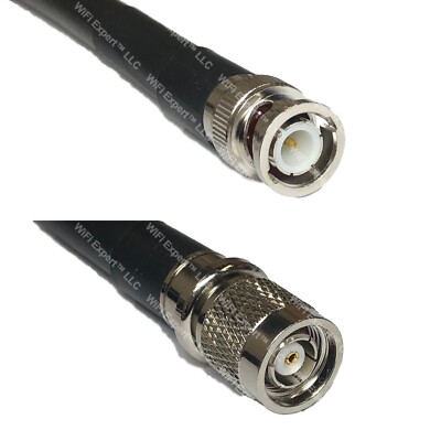 LMR400UF BNC MALE to RP-TNC MALE Coaxial RF Cable USA-Ship Lot