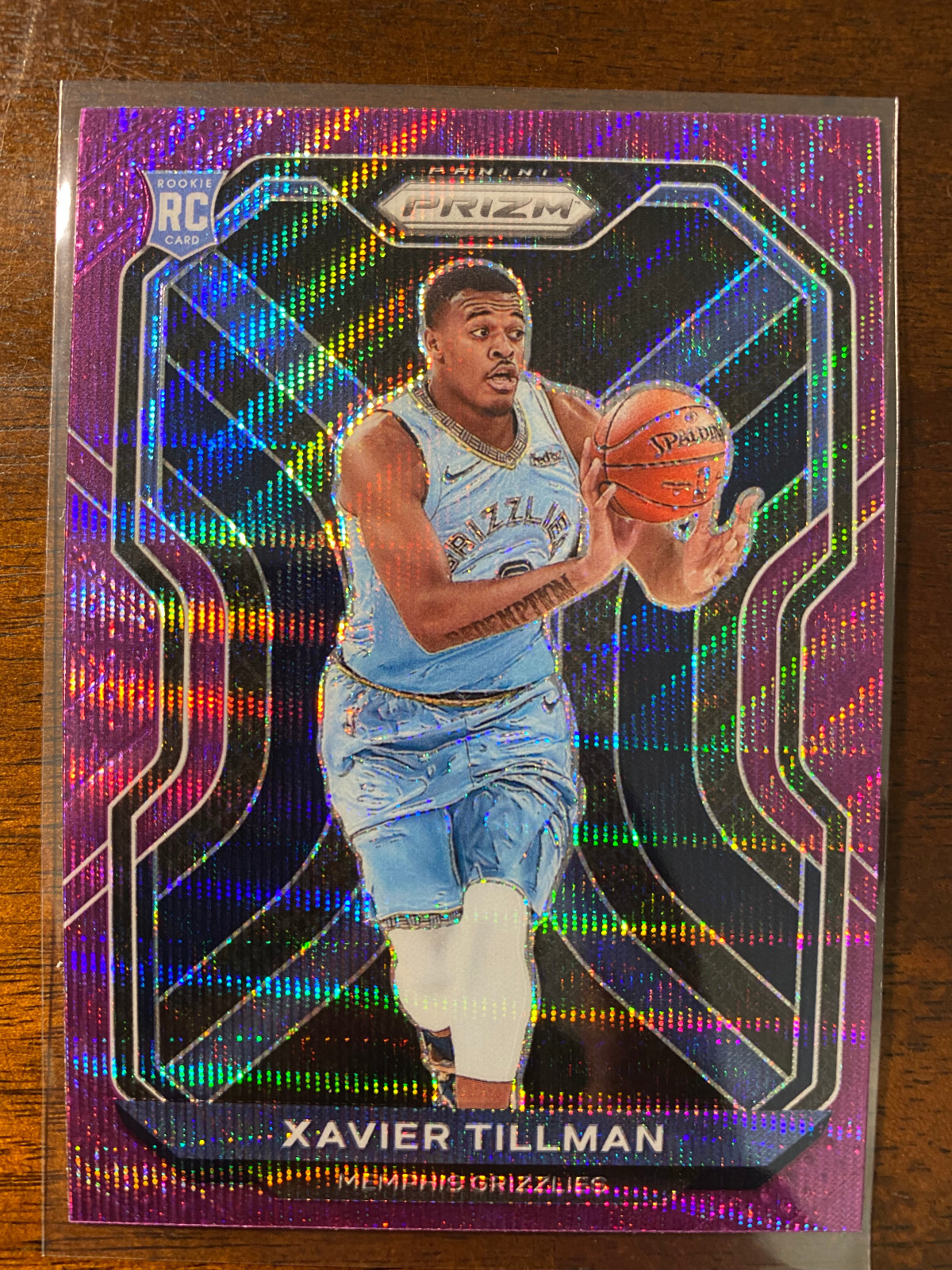 2020-21 Panini Prizm Xavier Tillman RC Purple Wave #299 Grizzlies