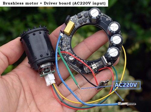 150W AC220V 100000RPM Ultra-high Speed Brushless Motor Ducted Fan DIY Hair Dryer - Picture 10 of 12