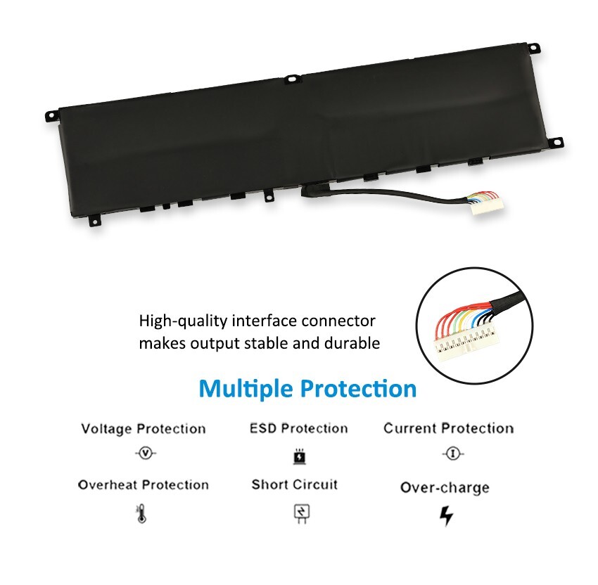 Batterie BTY-M57 4ICP6/35/140 15.2V 65Wh Compatible MSI GP66 GP76 Leopard Vector - 4280mAh
