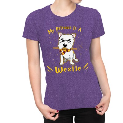 1Tee Womens My Patronus Is A Westie Dog T-Shirt