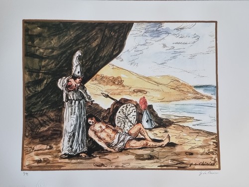 Litografia certificata Giorgio De Chirico 50x70