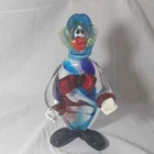 Vintage Murano Italian Art Glass Clown 9” Tall Heavy Colorful