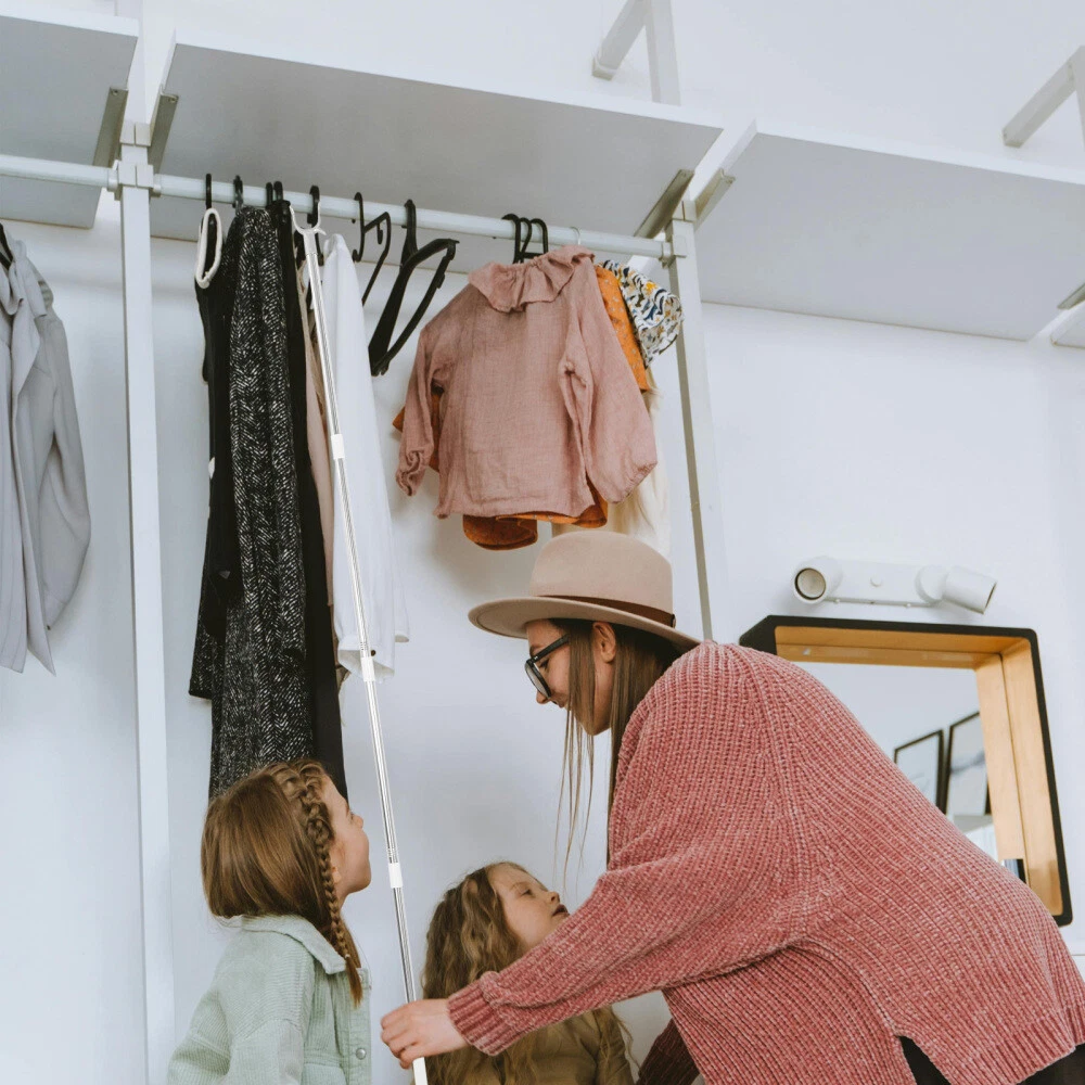 VETEMENTS Organizzatore Casa Abiti Asta Binario Armadio Palo Estensibile Gancio Abbigliamento