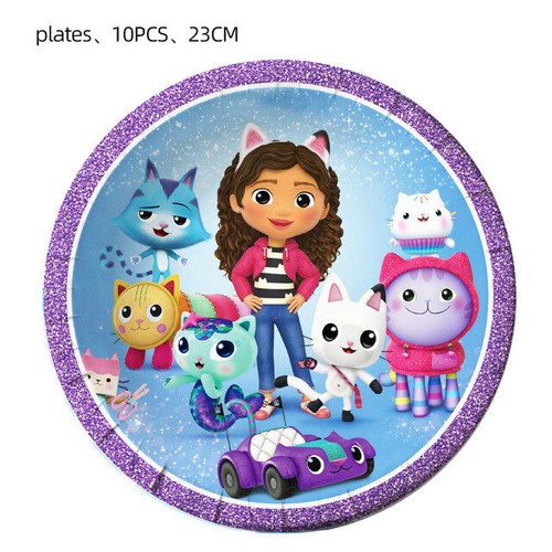 Gabby Dollhouse Theme Kids Birthday Party Supplies Decor Tablecloth Plate Cup - Picture 4 of 32