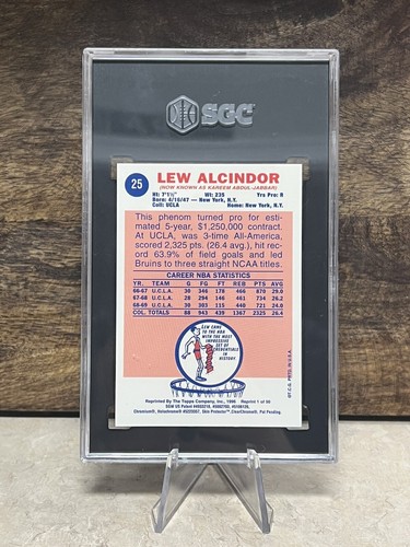 1996-97 TOPPS FINEST REPRINT LEW ALCINDOR PSA 7 Rare Low Pop Kareem Abduljabbar - Imagen 2 de 2