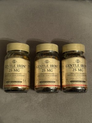Solgar Gentle Iron Vegetable Capsules - 25mg - 270 Count - Ex: 8/27