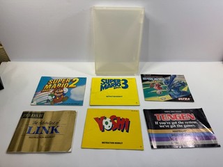 Nintendo Manual Lot #2 Mario 2 3 Base Wars Zelda Link Yoshi etc Includes case