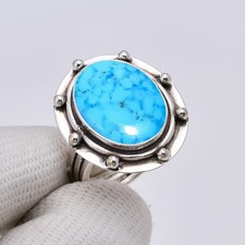 Magnesite Turquoise 925 Sterling Silver Ring, Gift For Her, Christmas Ring Gift
