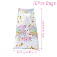 Rainbow Unicorn Handbag Candy Bag Happy 1St Birthday Party Decorations Kids Favo