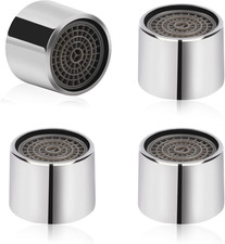 4 Pcs Female Aerator, 55/64 Kitchen Sink Faucet Filter with Chrome Brass Shell F