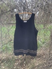 Vintage 1920s 1930s Wool Swimsuit Bathing Suit Price-Worthy Black Striped Deco