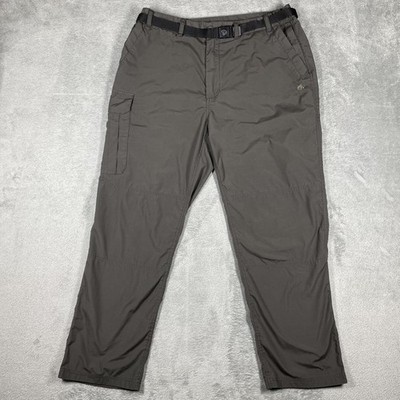 Craghoppers Pants Mens 36 Brown Polyester Cargo Belted Outdoor Hiking Travel