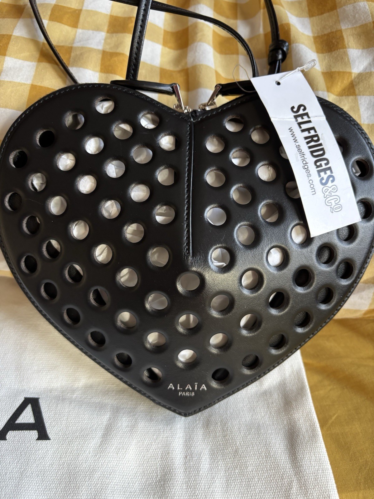 ALAÏA Le Coeur Perforated Cross body Bag