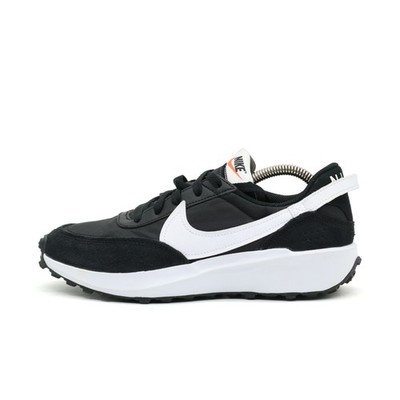 Nike Damen Waffle One Schuhe Schwarz Weiß Textil Wildleder Low Top Sneaker EU 38
