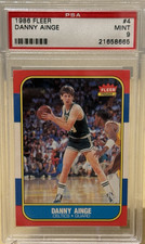 DANNY AINGE  * PSA 9 *  1986 FLEER NBA BASKETBALL BOSTON CELTICS ROOKIE CARD #4. rookie card picture