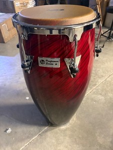 LP Performer Series Conga With Chrome Hardware 11.75 in. Red Fade, cracked