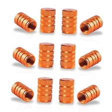 SINGARO 12PCS Tire Valve Stem Caps, Car Exterior Accessories, Aluminum Orange