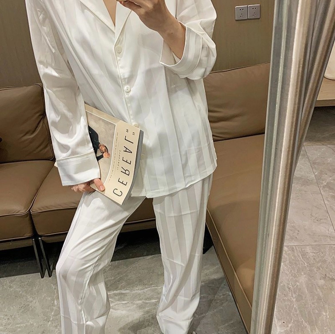 Women's Pajama Set, Long Sleeve Shirt and Pants Loungewear