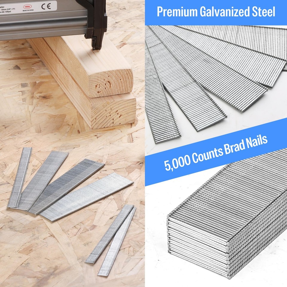 GREX GBN18-38 18 Gauge 1-1/2-Inch Length Galvanized Brad Nails 5000 Per Box - View #7
