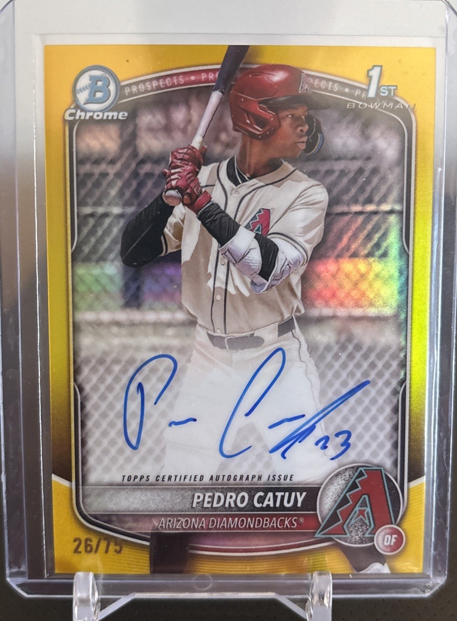 2025 Bowman Chrome - Pedro Catuy Bowman 1st AUTO Yellow Refractor 26/75