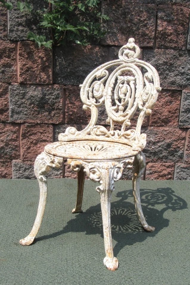 Antiguo juego de sofá de porche de jardín de hierro fundido camafeo victoriano Foto 4 de 4