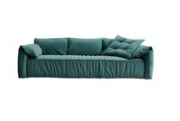 Designer Blaues Sofa 3-Sitzer Couch Wohnzimmer Sitz MöBel Textil Sofas